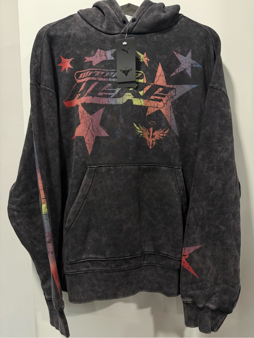 PUMA Lamelo Star Vision Men's Black Hoodie Pullover Sweatshirt Size. Medium NWT